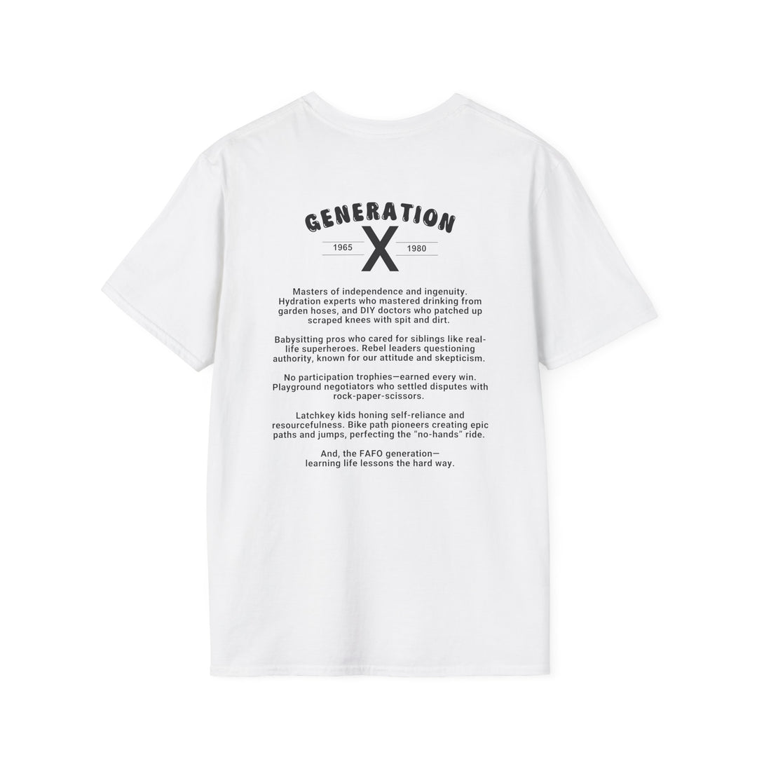 Generation X Inspired Design | Nostalgic Graphic Tee Unisex Softstyle T-Shirt