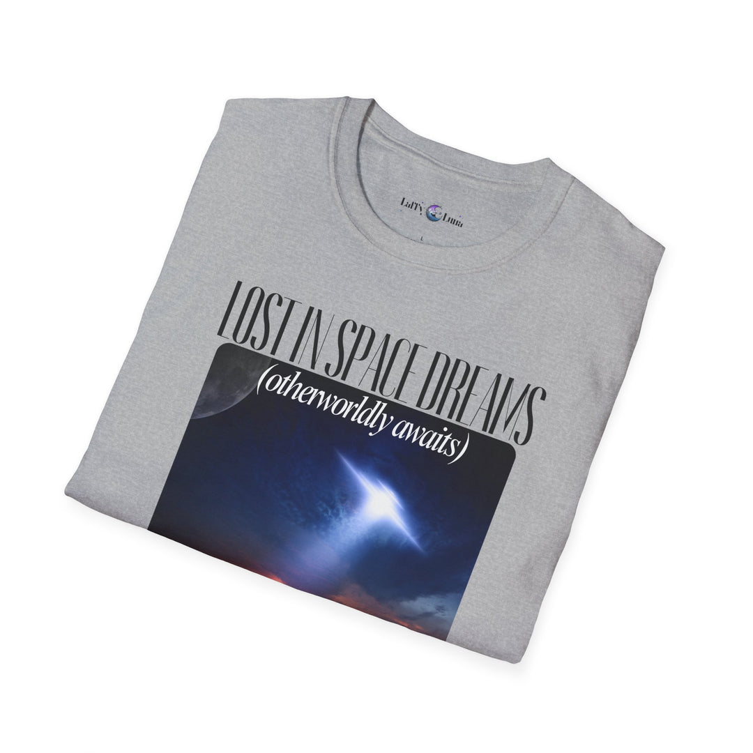 Lost in Space Dreams Unisex Softstyle T-Shirt | Cosmic Graphic Tee for Space Enthusiasts