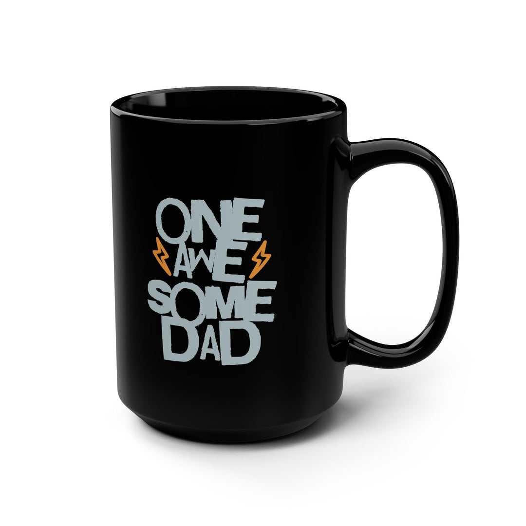 One Awesome Dad Black Mug - Perfect Gift for Father's Day, Birthdays, Coffee Lovers, Dad's Appreciation