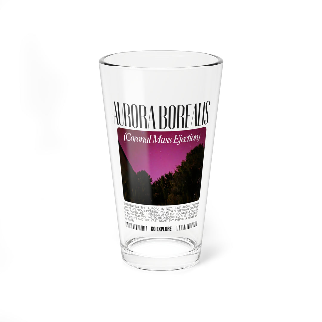 Aurora Borealis Mixing Glass - 16oz, Perfect for Stargazers Nature Lovers - Gift for Men, Beer Pint Glass, Science Lovers