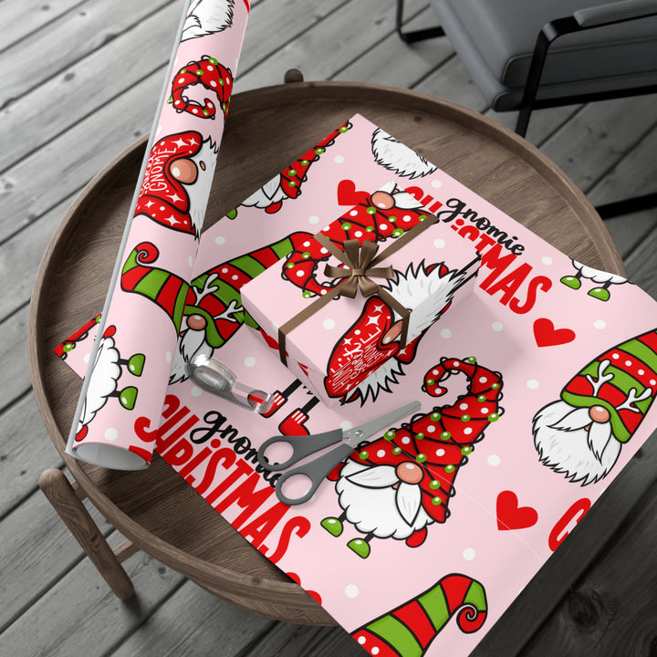 Gift Wrap Papers - Festive Christmas Gnomes Merry Christmas Design for Holiday Cheer