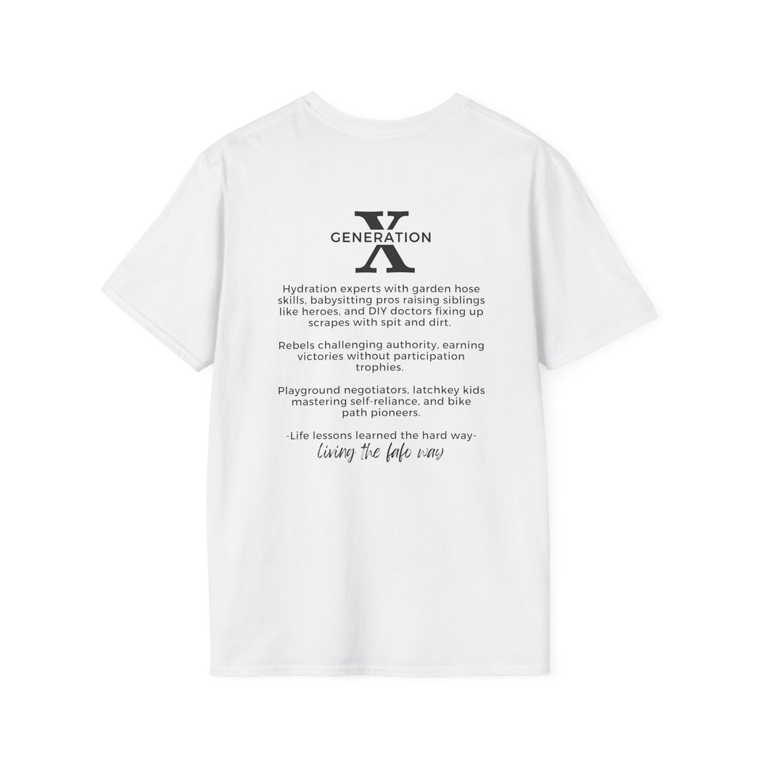 Generation X Inspired Design - Nostalgic Graphic Tee Unisex Softstyle T-Shirt