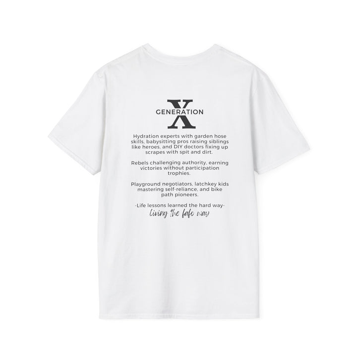 Generation X Inspired Design - Nostalgic Graphic Tee Unisex Softstyle T-Shirt