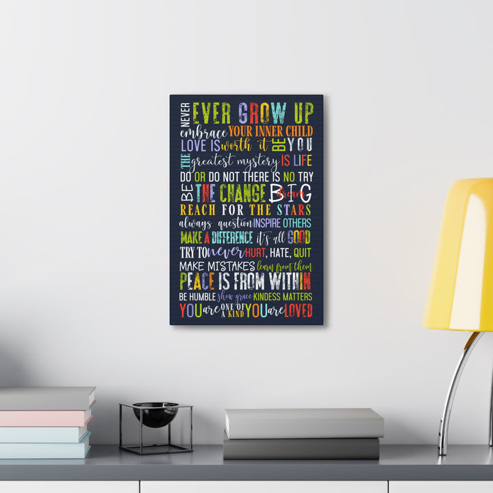 Tulips Wall Canvas with Inspiring Words and Motivational Mantras - Perfect for Home Decor and Positive Energy