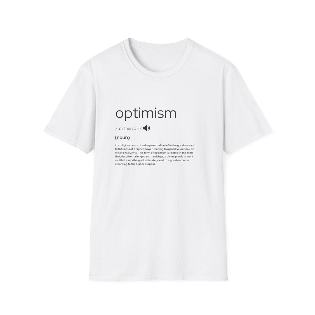 Optimism Definition T-Shirt, Motivational Tee, Gift for Friends, Uplifting Apparel, Perfect for Birthdays, Encouragement Shirt