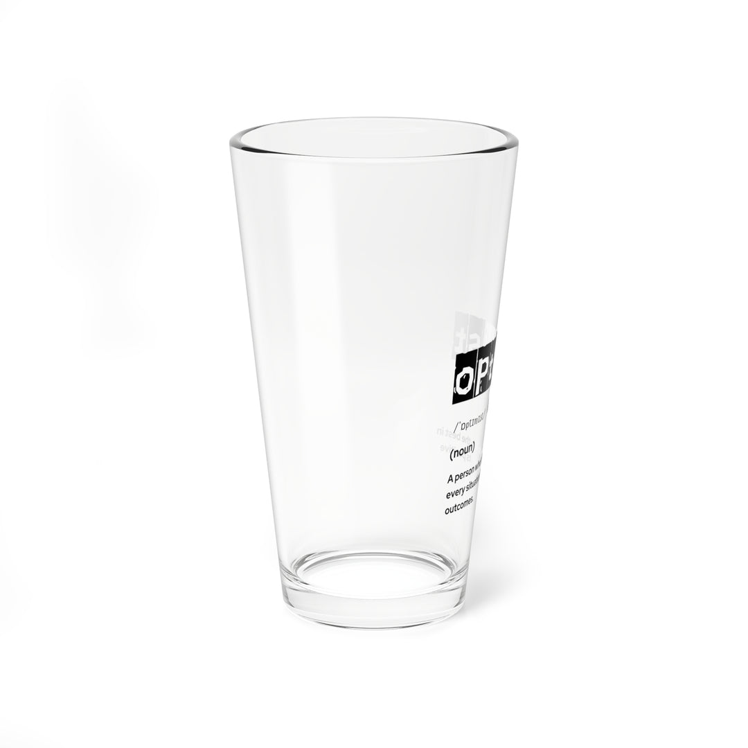 Optimist Mixing Glass | Inspirational Drinkware for Cocktail Lovers, Perfect Gift for Bartenders, Home Entertaining, Parties, Motivational