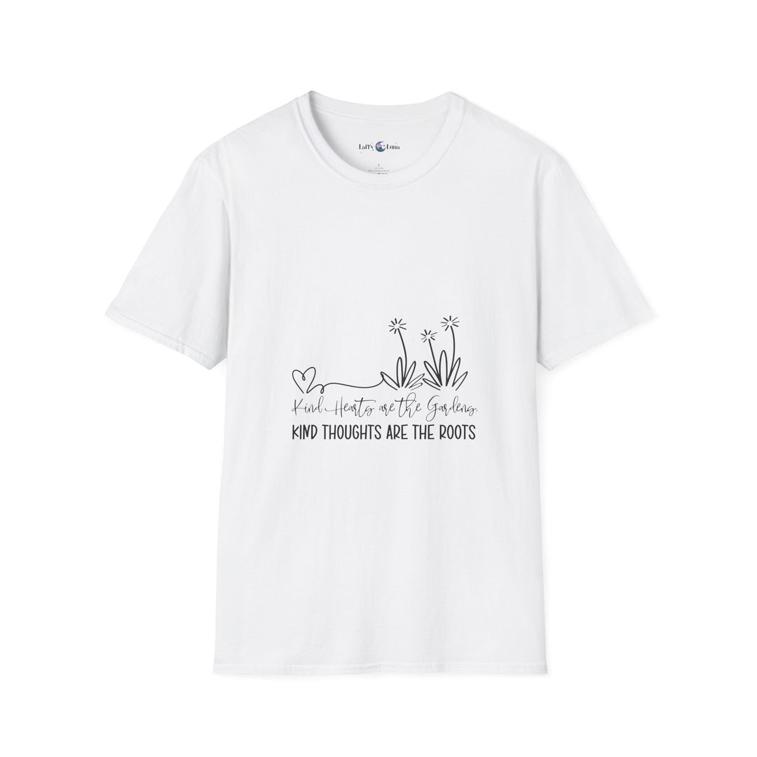 Kind Thoughts Are the Roots Unisex T-Shirt, Softstyle Tee, Inspirational Shirt, Gardening Shirt, Nature Lover Gift, Eco-Friendly Tee, Casual