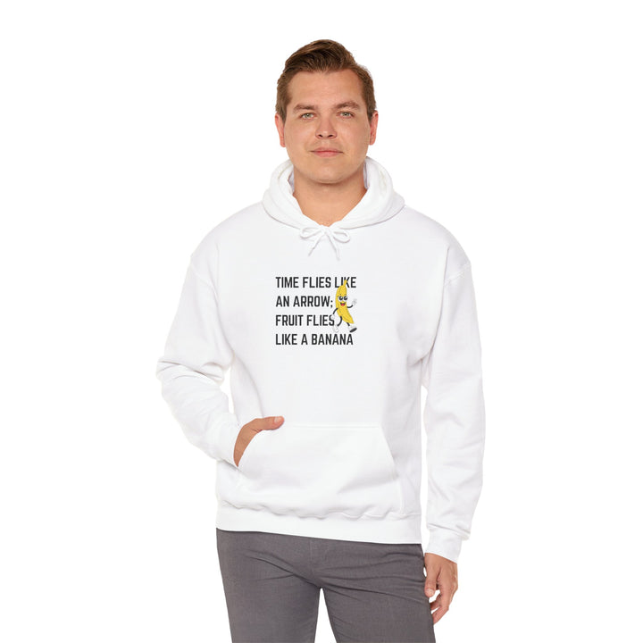 Funny Banana Hoodie, Casual Pullover, Gift for Friends, Unisex Sweatshirt, Light Humor Apparel, Quirky Quote Hoodie