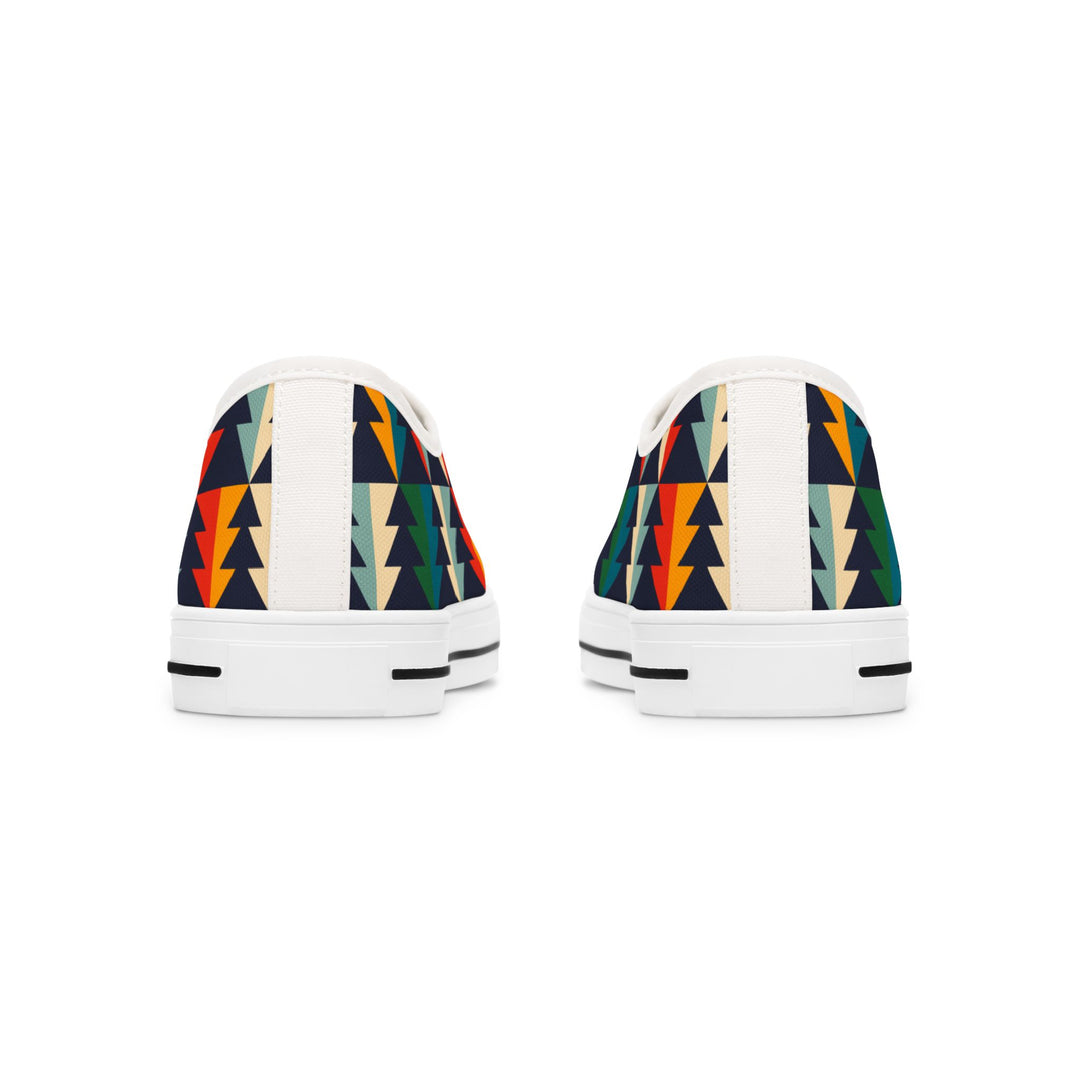 Trendy Geometric Print Women's Low Top Sneakers - Stylish & Comfortable Casual Footwear