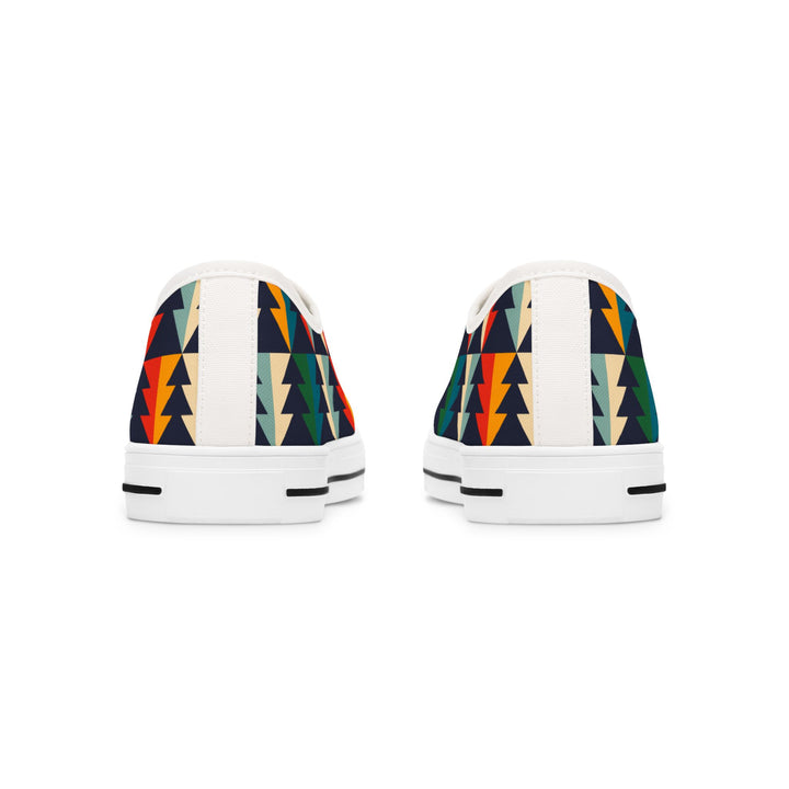 Trendy Geometric Print Women's Low Top Sneakers - Stylish & Comfortable Casual Footwear