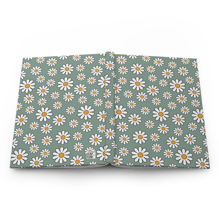 Floral Hardcover Journal  Daisy Pattern for Creative Minds