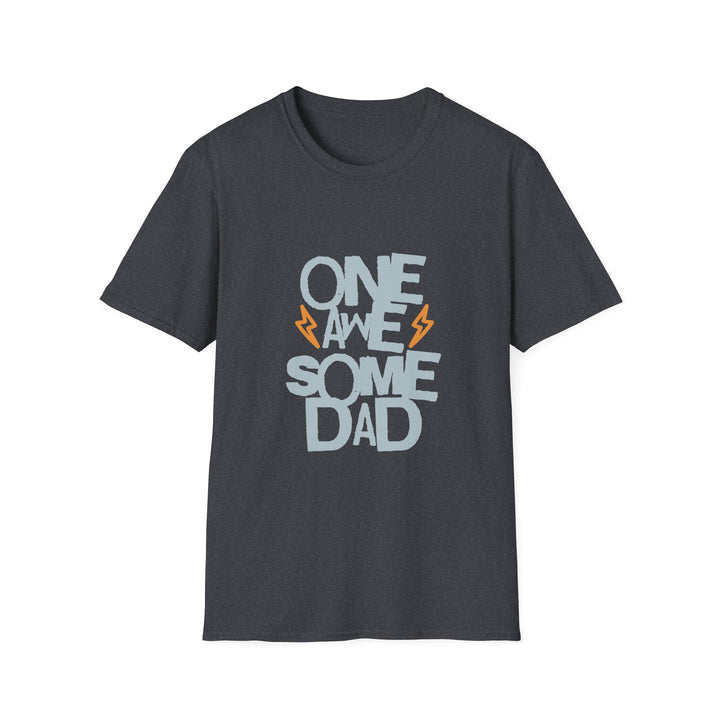 One Awesome Dad Unisex Softstyle T-Shirt Perfect Father's Day Gift, Casual Wear, Dad Apparel, Birthday Celebration, Family Gatherings