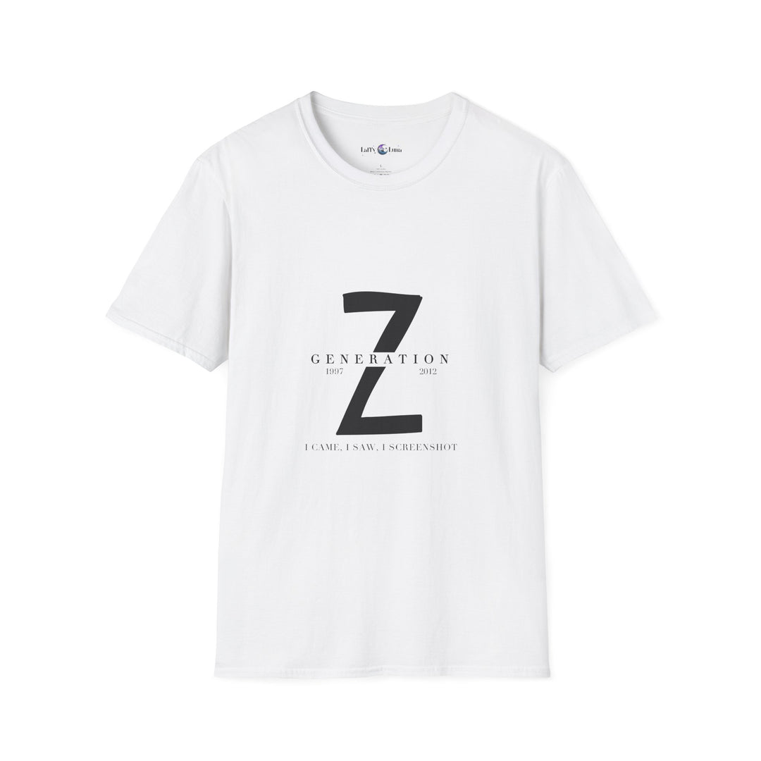 Generation Z Digital Expert Softstyle T-Shirt - - Living Our Best Life Funny Shirt for Online Gaming, Streaming, and Content Creation