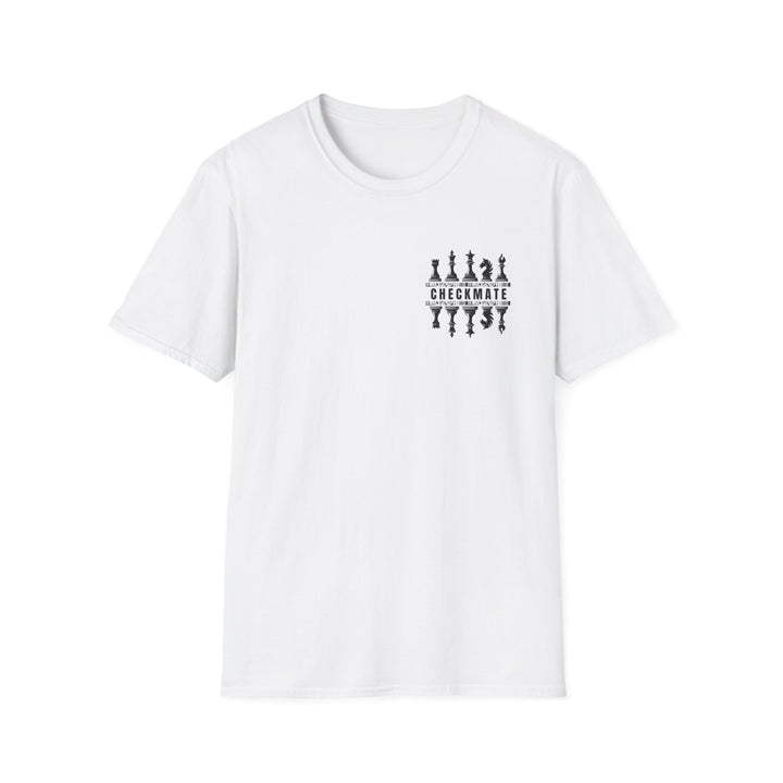 Check Mate Unisex Softstyle T-Shirt, Chess Lover Gift, Casual Game Top, Mens Women Tee, Unique Gift for Players