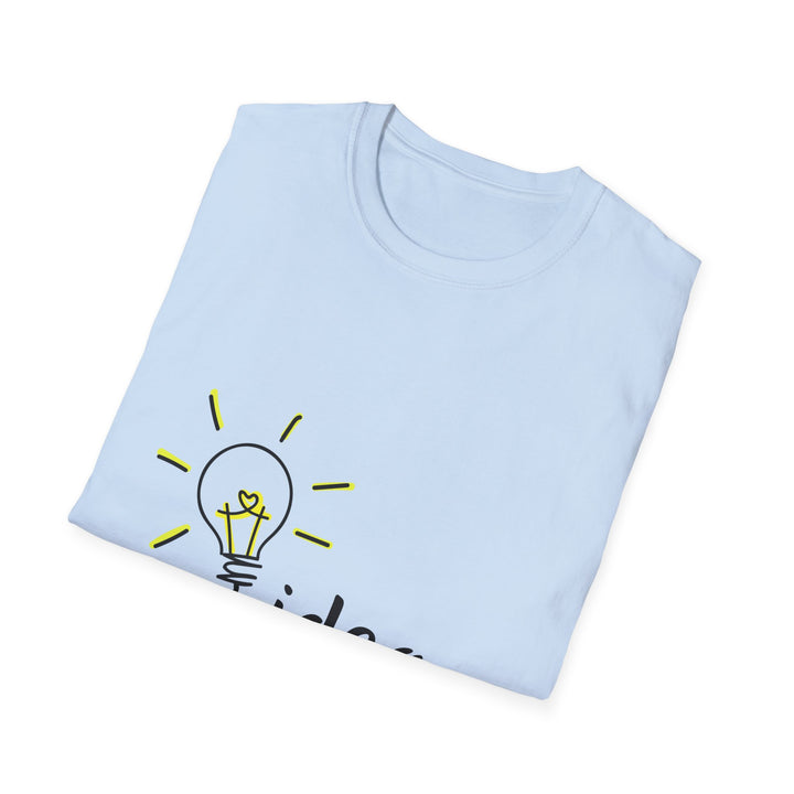 Light Bulb Idea Unisex Softstyle T-Shirt, Motivational Shirt, Gift for Creatives, Inspirational Tee, Casual Wear, Everyday Comfort