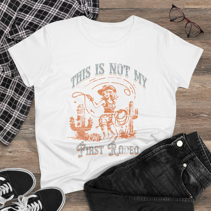 Cowgirl Theme Tee, This Is Not My First Rodeo Shirt, Western Style Women's Tee, Country Western Apparel, Gift for Rodeo Lovers