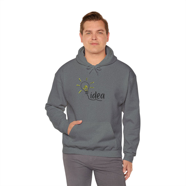 Creative Idea Lightbulb Hoodie, Cozy Unisex Sweatshirt for Dreamers, Gift for Students, Inspirational Casual Wear, Unique Thoughtful Present