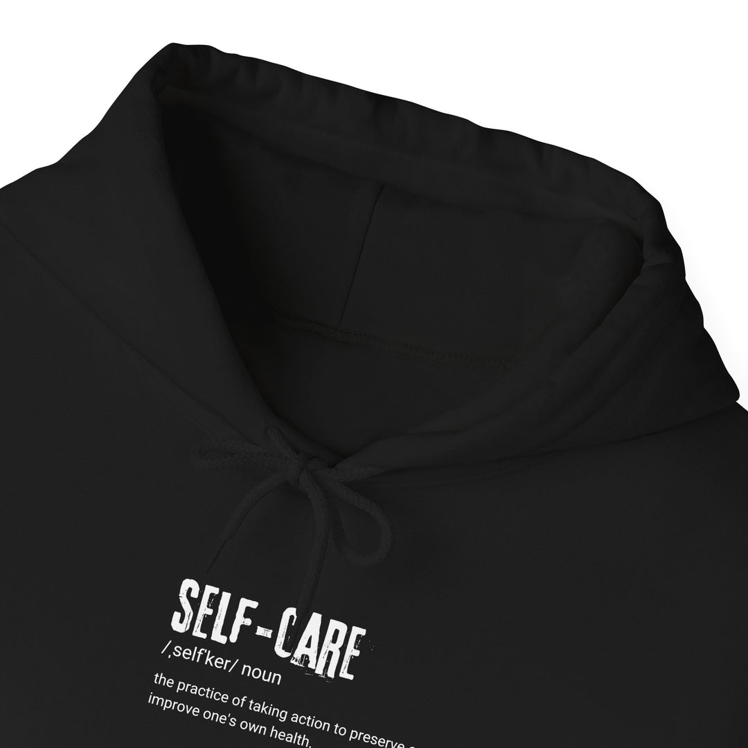 Self-Care Unisex Heavy Blend™ Hooded Sweatshirt, Cozy Oversized Hoodie, Relaxation Gift for Her, Inspirational Self-Care Sweater, Perfect