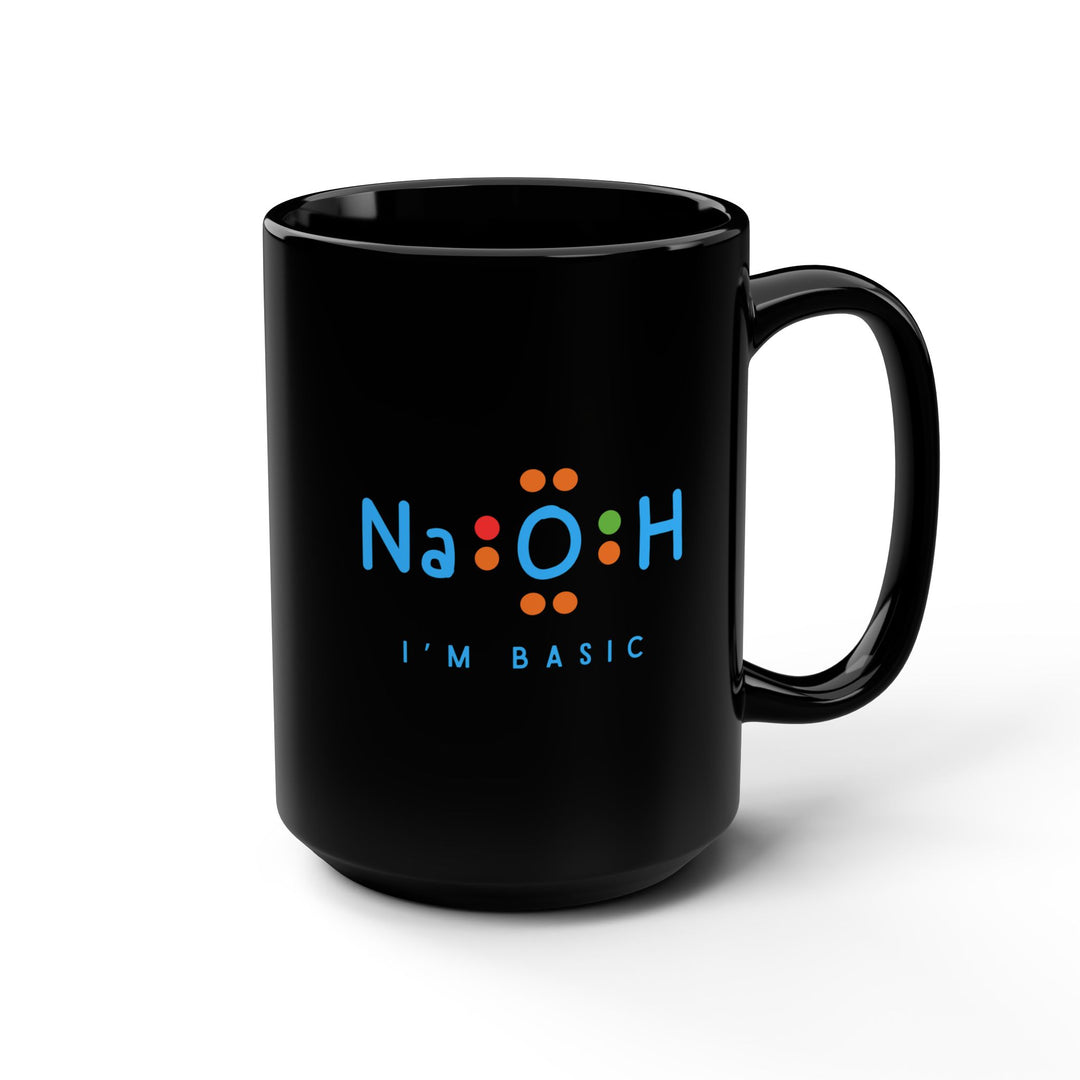 Funny Science Mug - "NaOH I'm Basic" - Chemistry Gift for Teachers, Coffee Lovers, Science Enthusiasts, Birthdays, and Parties