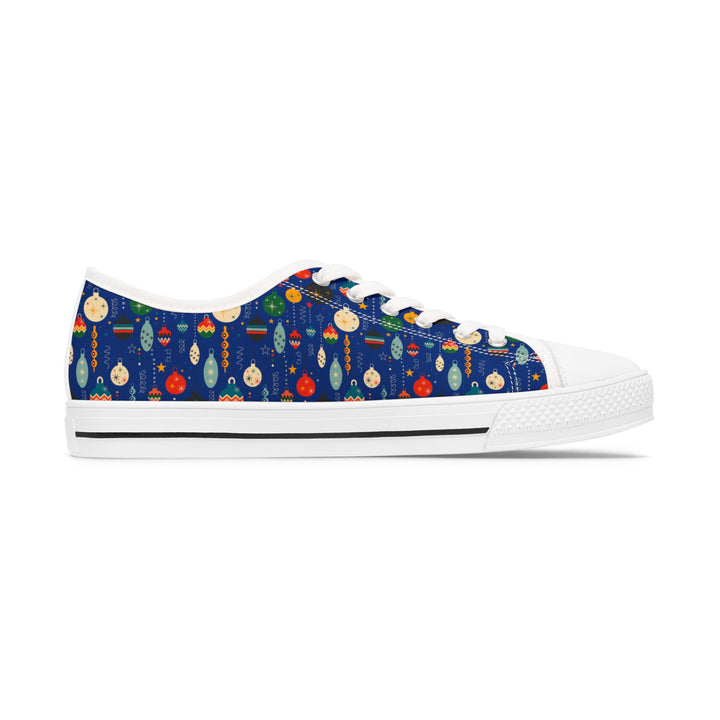 Festive Women's Low Top Sneakers | Holiday Ornament Design