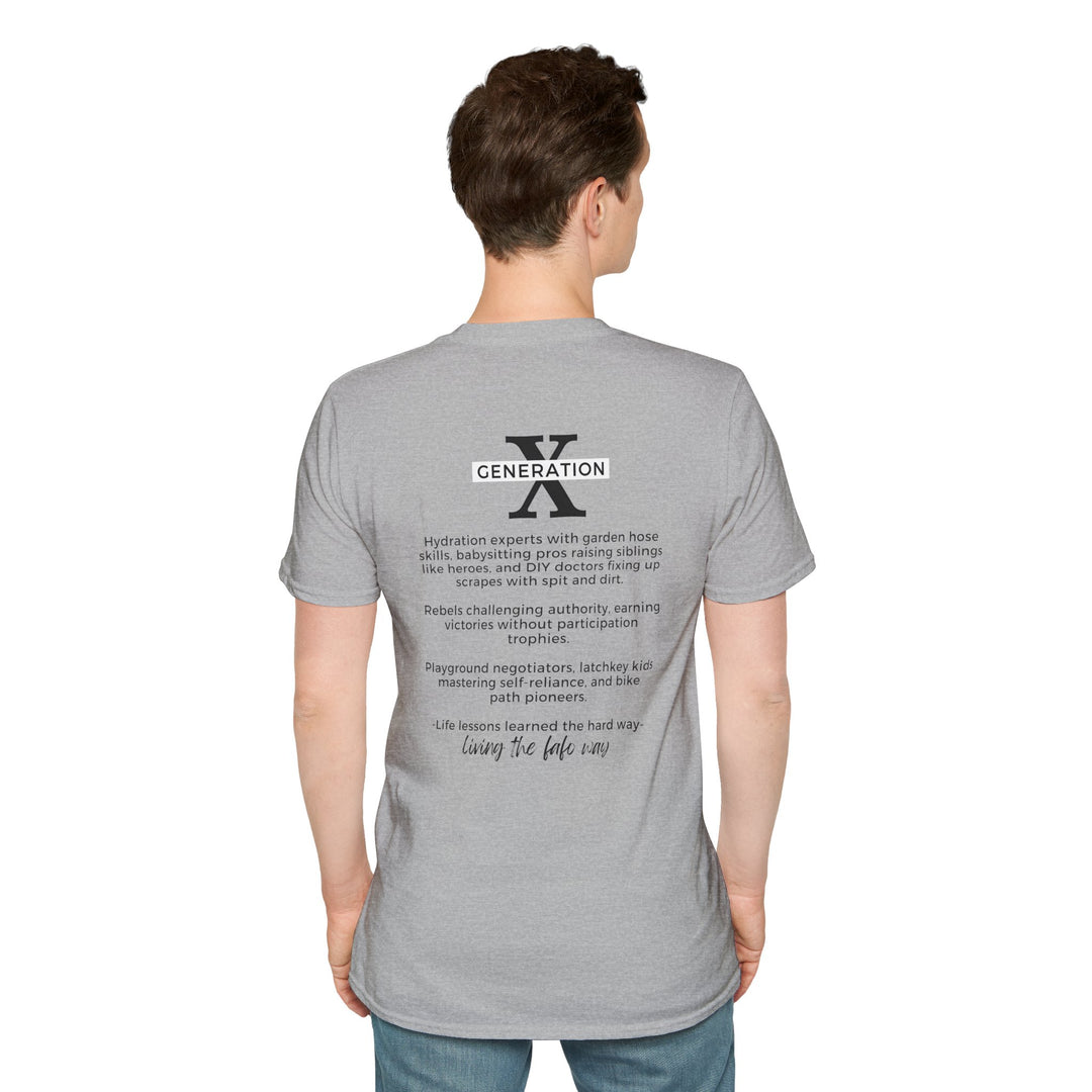 Generation X Inspired Design - Nostalgic Graphic Tee Unisex Softstyle T-Shirt