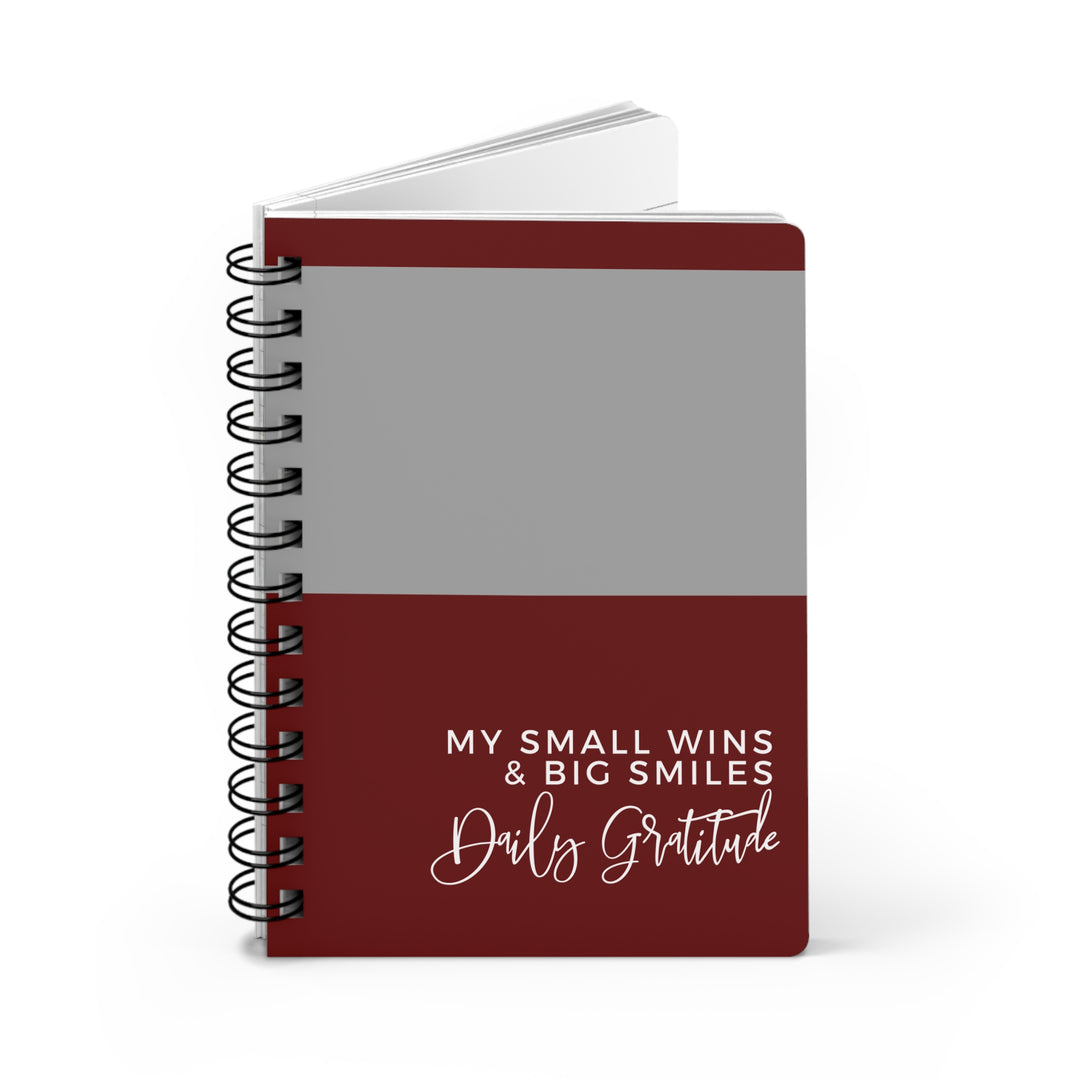 Daily Gratitude Spiral Bound Journal - My Small Wins & Big Smiles