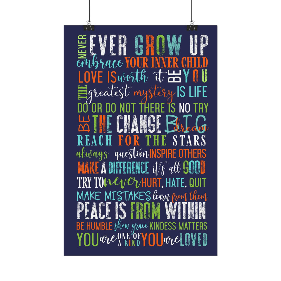 Inspirational Motivational Rolled Poster - Embrace Change, Love Life