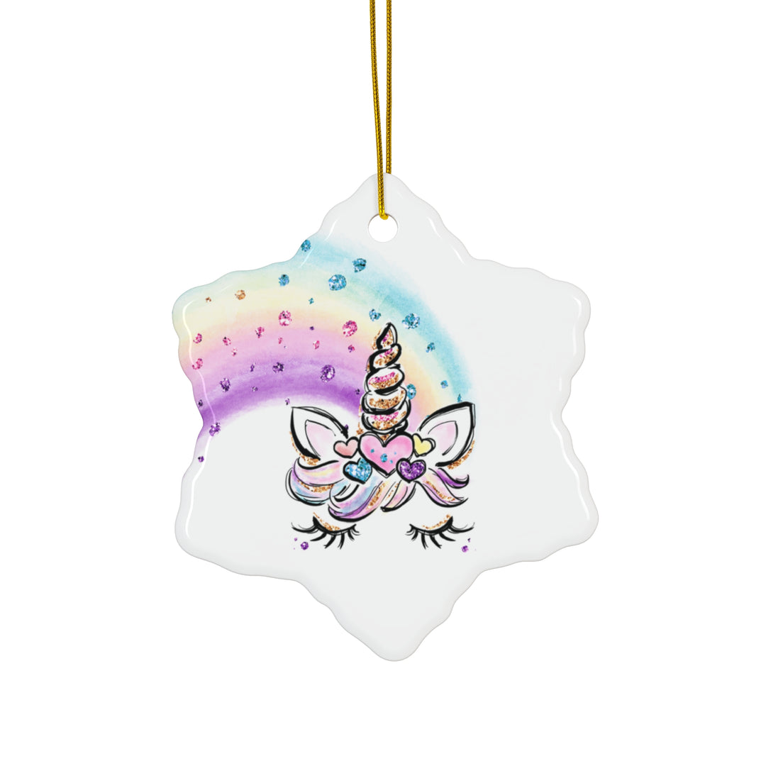 Whatevs Unicorn Ceramic Ornament, 4 Shapes