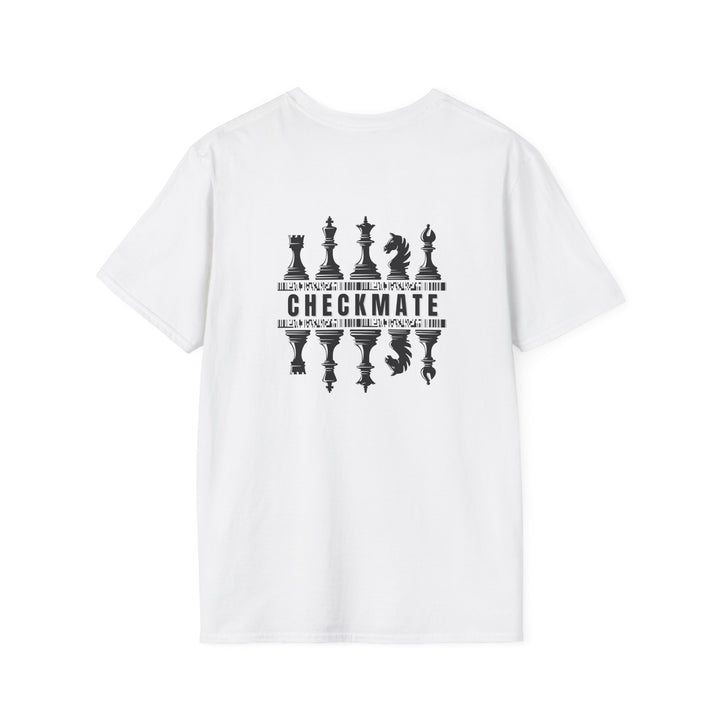 Check Mate Unisex Softstyle T-Shirt, Chess Lover Gift, Casual Game Top, Mens Women Tee, Unique Gift for Players