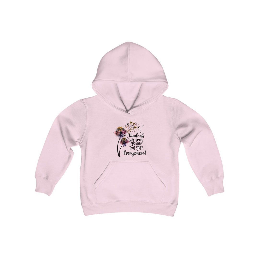 Kindness Blooms Youth Sweatshirt - Motivational Floral Hoodie for Everyday Comfort