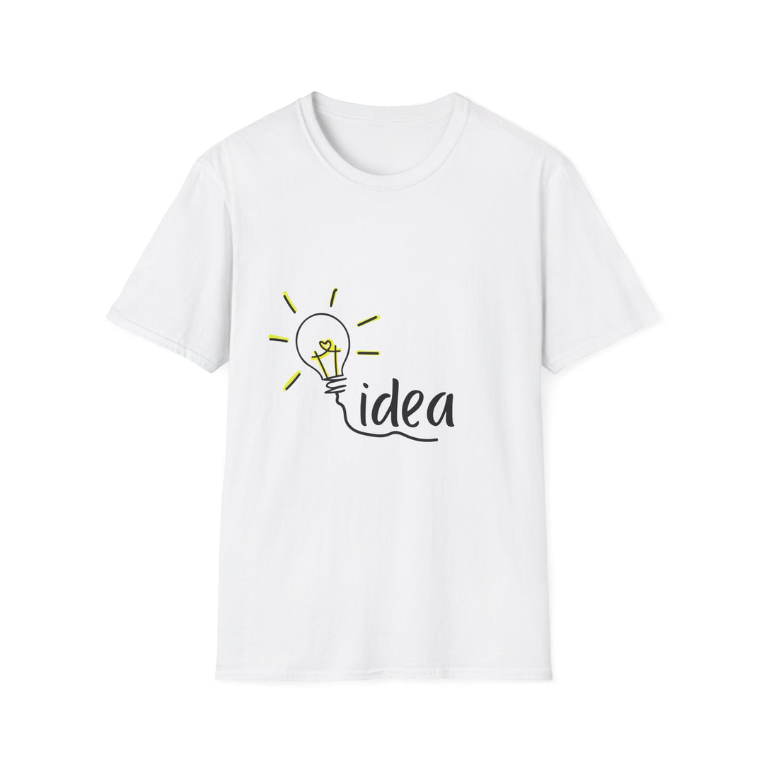 Light Bulb Idea Unisex Softstyle T-Shirt, Motivational Shirt, Gift for Creatives, Inspirational Tee, Casual Wear, Everyday Comfort