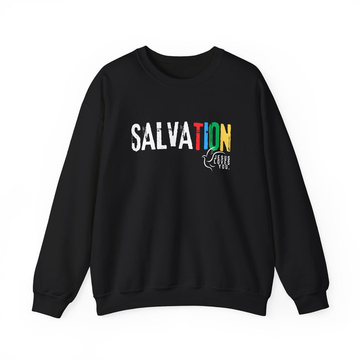 Salvation Christian Unisex Heavy Blend™ Crewneck Sweatshirt - Colorful Inspirational Design Religious Sweaters