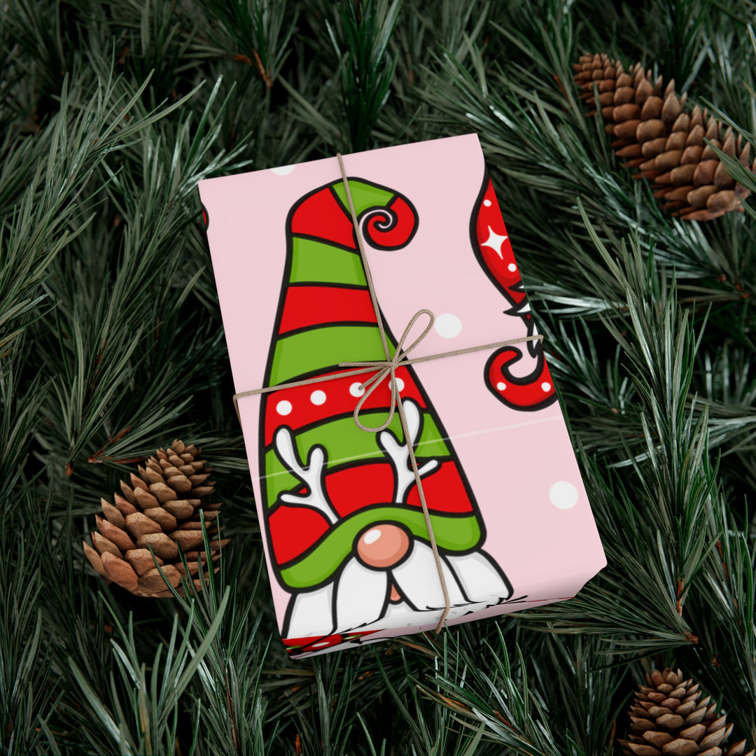 Gift Wrap Papers - Festive Christmas Gnomes Merry Christmas Design for Holiday Cheer