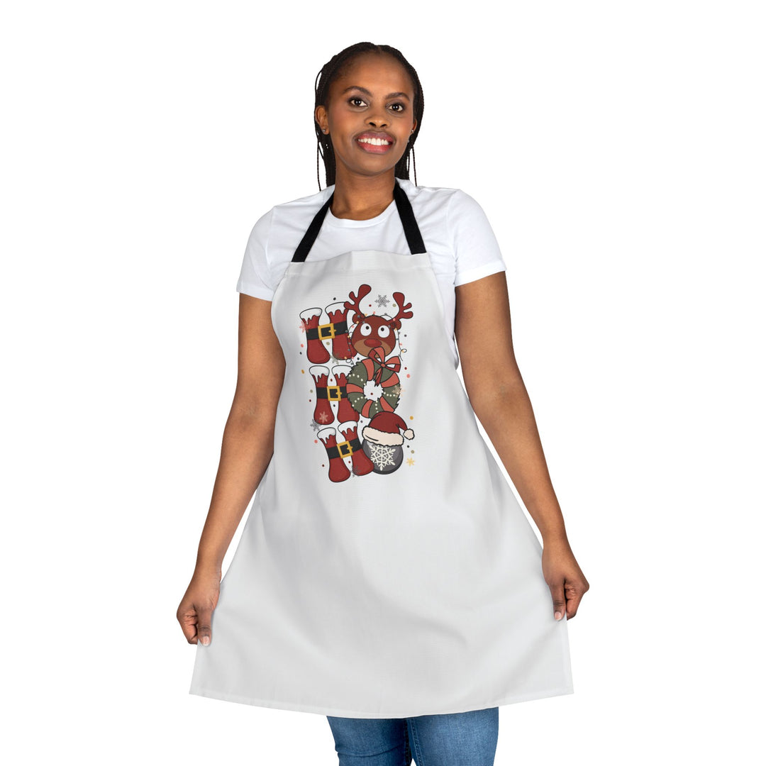 Festive Christmas Apron - Perfect for Holiday Cooking and Baking - Essential Chef Gift for Christmas Dinner - Stylish Kitchen Accessory