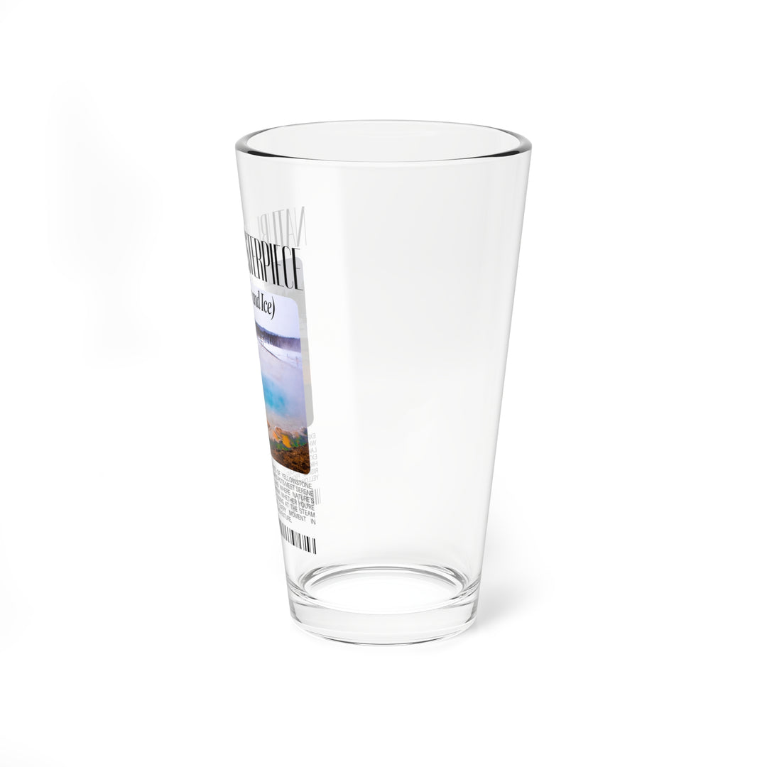 Beer Pint Glass Gift - National Park Glass Mixing Glass, 16oz - Yellowstone Lake - The Largest High-Elevation Lake in North America