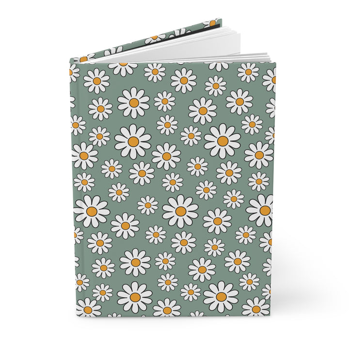 Floral Hardcover Journal  Daisy Pattern for Creative Minds