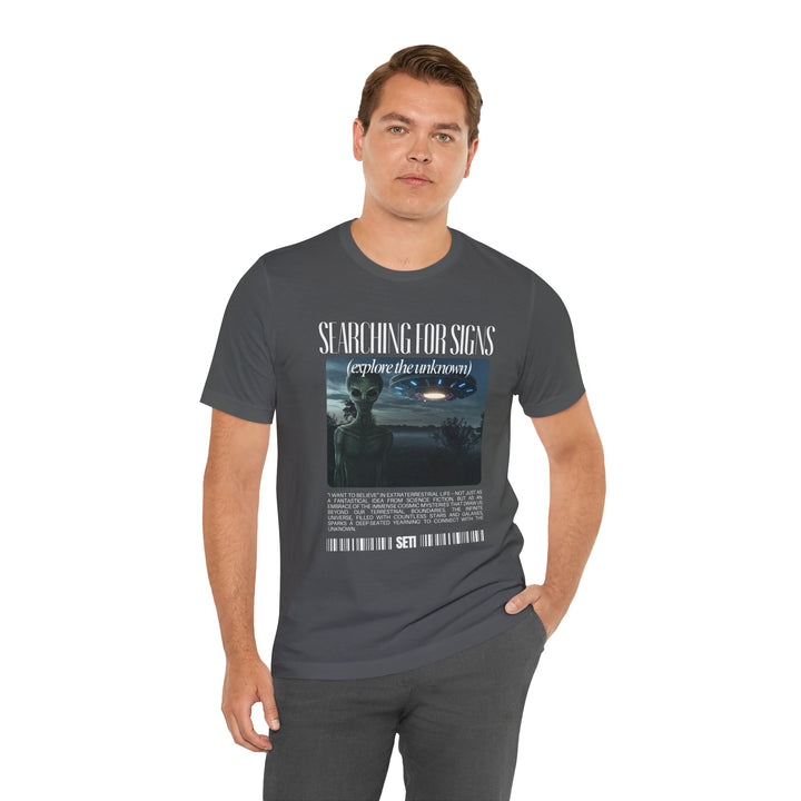 Exploration Unisex Tee - Explore the Unknown Graphic T-Shirt for UFO Enthusiasts - Perfect for Everyday Outings and UFO-Themed Events