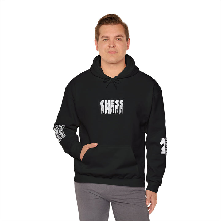 Chess Lover's Unisex Heavy Blend Hoodie, Perfect for Gift, Gaming Apparel, Cozy Sweatshirt, Checkmate Design, Chess Themed Clothing