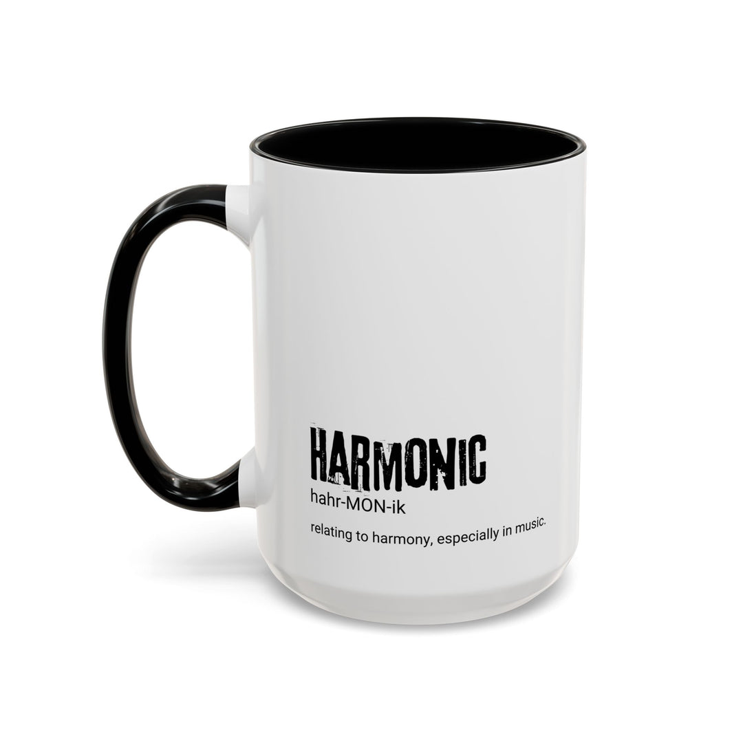 Harmonic Accent Coffee Mug - Perfect for Music Lovers, Unique Gift, Home or Office Decor, 11oz, 15oz, Coffee Lover's Gift