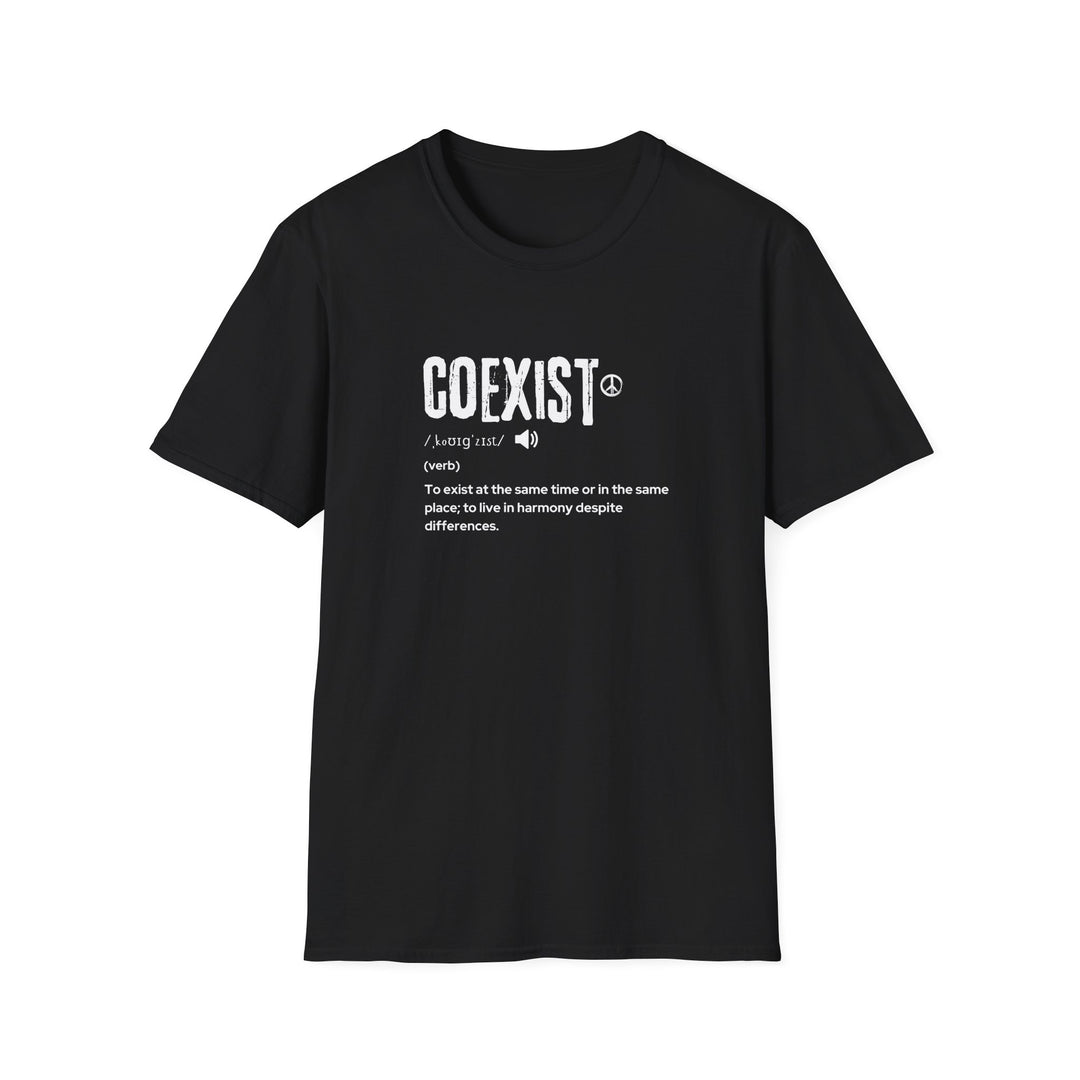 Coexist Harmony Graphic Tee, Unity Peace Tshirt, Multicultural Diversity Shirt, Love All Equal Unisex Top, Inclusive Cultural Difference