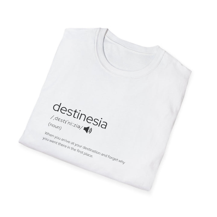 Minimalist Destinesia Unisex T-Shirt, Soft Cotton Tee, Ideal for Travelers, Gift for Adventurers, Casual Wear, Inspirational Shirt