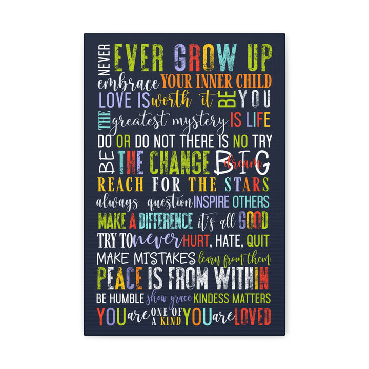 Tulips Wall Canvas with Inspiring Words and Motivational Mantras - Perfect for Home Decor and Positive Energy