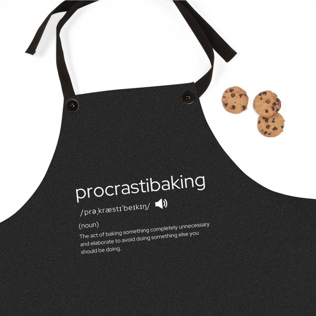 Funny Procrastibaking Apron for Bakers, Gift for Chefs, Baking Lover Gift, Kitchen Humor Accessory, Personalized Cooking Apron