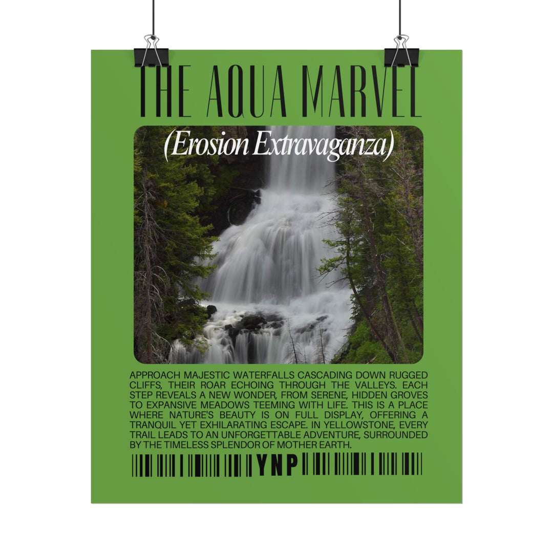 Yellowstone Aqua Marvels Rolled Poster - Scenic Land of Geothermal