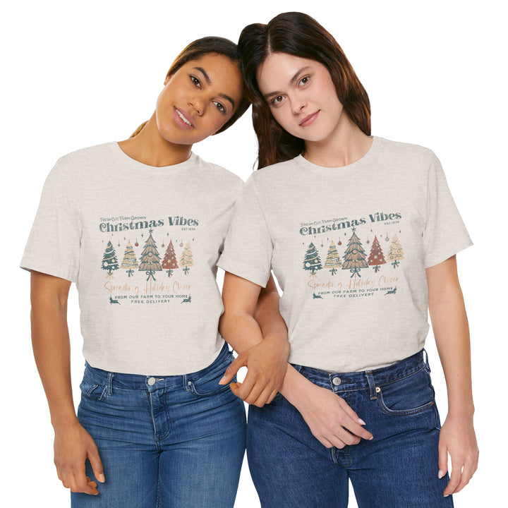 Christmas Vibes Unisex Tee, Holiday Gift, Casual Wear, Family Gathering, Winter Celebration, Unique Christmas Shirt