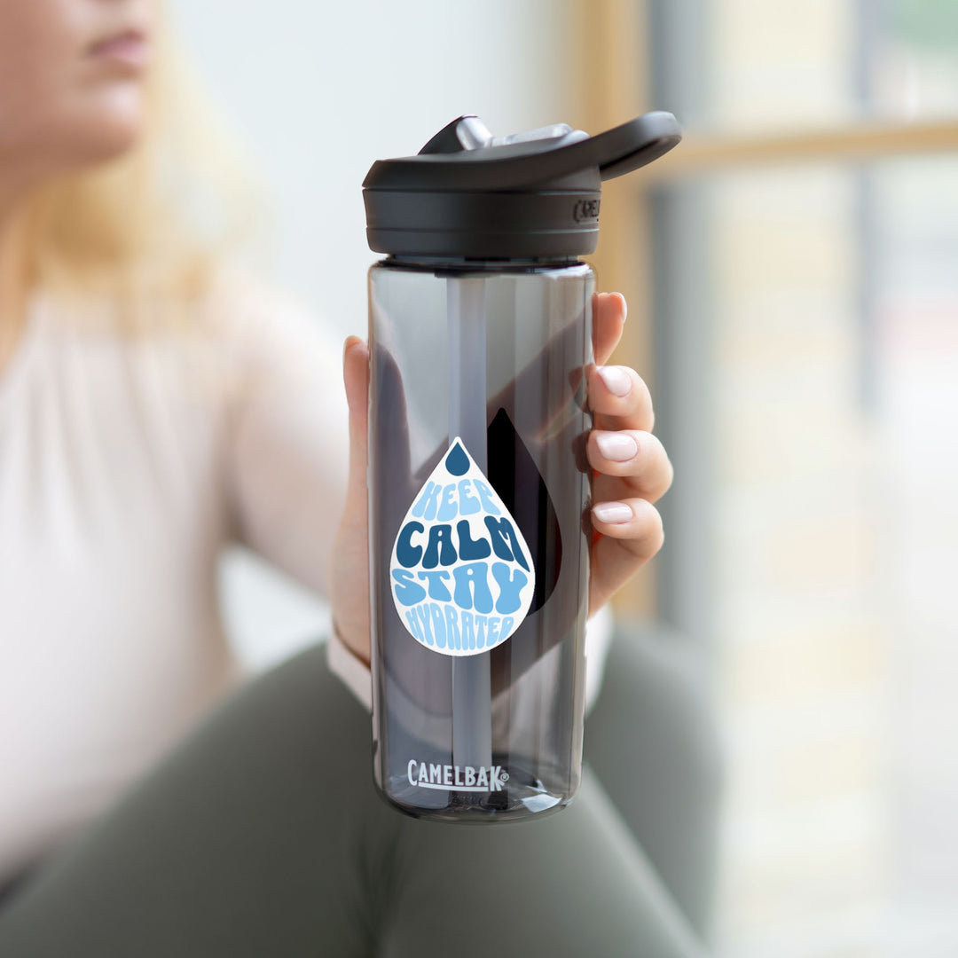 Keep Calm Stay Hydrated Water Bottle | 20oz/25oz CamelBak Eddy® | Fitness Gear, Eco-Friendly Hydration, Gym Essential, Summer Accessory,