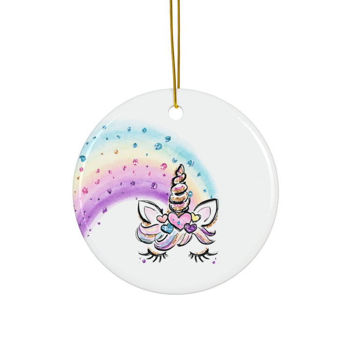 Whatevs Unicorn Ceramic Ornament, 4 Shapes