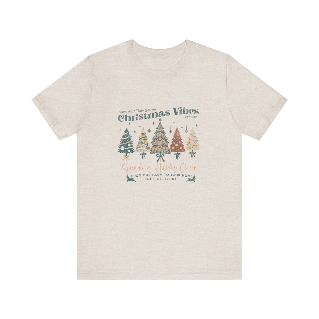 Christmas Vibes Unisex Tee, Holiday Gift, Casual Wear, Family Gathering, Winter Celebration, Unique Christmas Shirt