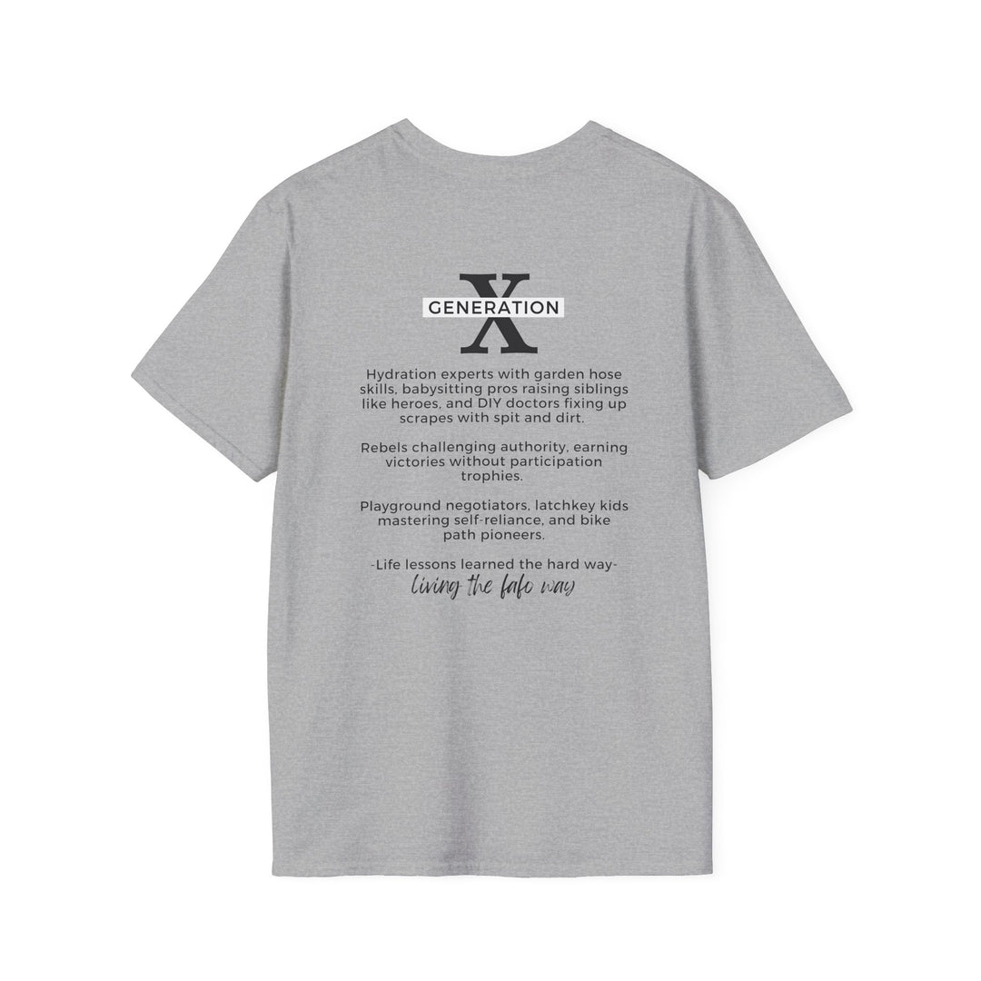 Generation X Inspired Design - Nostalgic Graphic Tee Unisex Softstyle T-Shirt