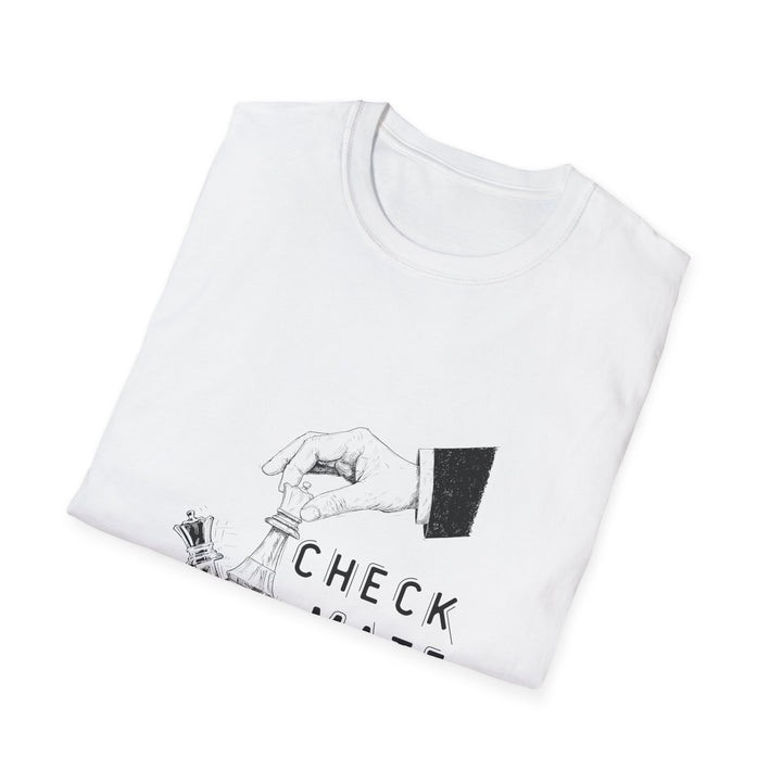 Check Mate Unisex Softstyle T-Shirt - Perfect for Chess Lovers, Game Night, Casual Wear, Gift for Players, Unique Graphic Tee